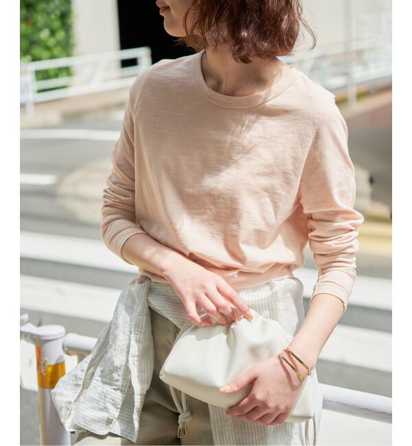 SLOBE IENA「シアー天竺クルーネックロンTEE」|Tシャツ・カットソー|