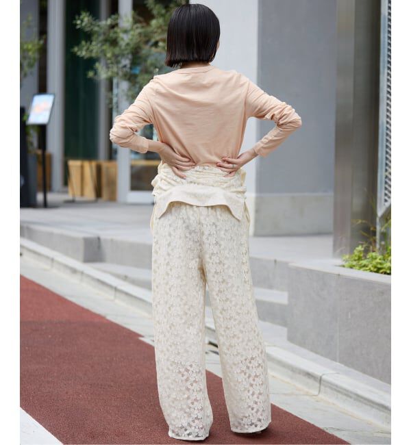 SLOBE IENA「シアー天竺クルーネックロンTEE」|Tシャツ・カットソー|