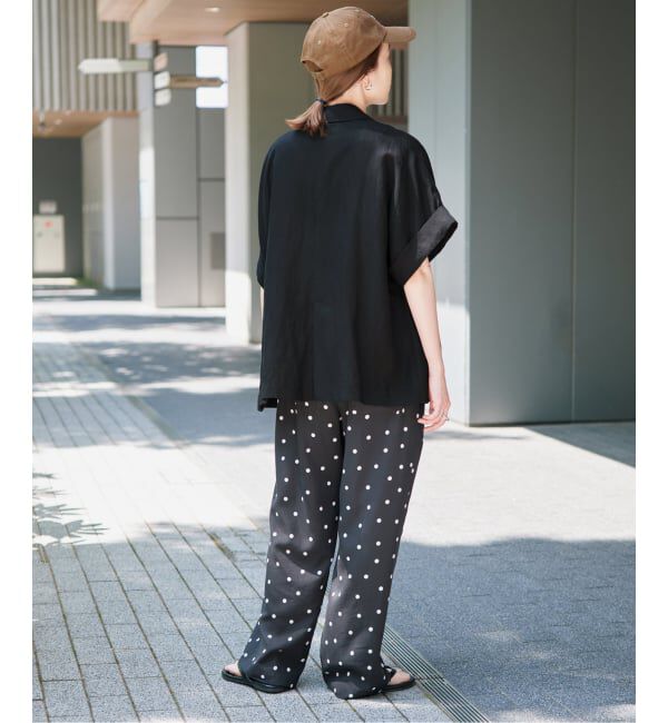 SLOBE IENA「《セットアップ対応可》リネン混ハーフスリーブジャケット」|その他|