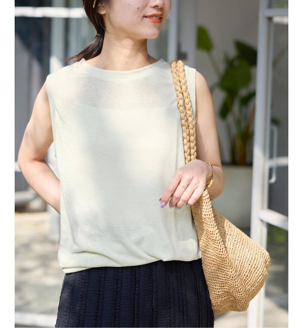 SLOBE IENA「《追加》スラブ天竺ノースリーブTEE」|Tシャツ・カットソー|