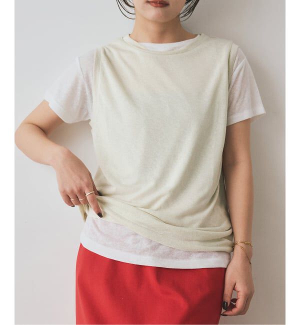 SLOBE IENA「《追加》スラブ天竺ノースリーブTEE」|Tシャツ・カットソー|