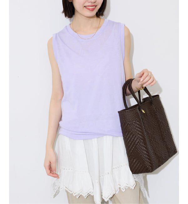 SLOBE IENA「《追加》スラブ天竺ノースリーブTEE」|Tシャツ・カットソー|