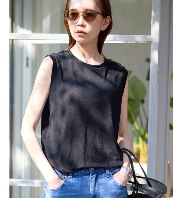 SLOBE IENA「《追加》スラブ天竺ノースリーブTEE」|Tシャツ・カットソー|
