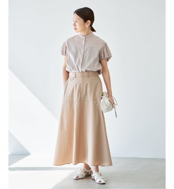 IENA「《WEB限定/追加》パフスリーブ半袖ブラウス」|シャツ・ブラウス|