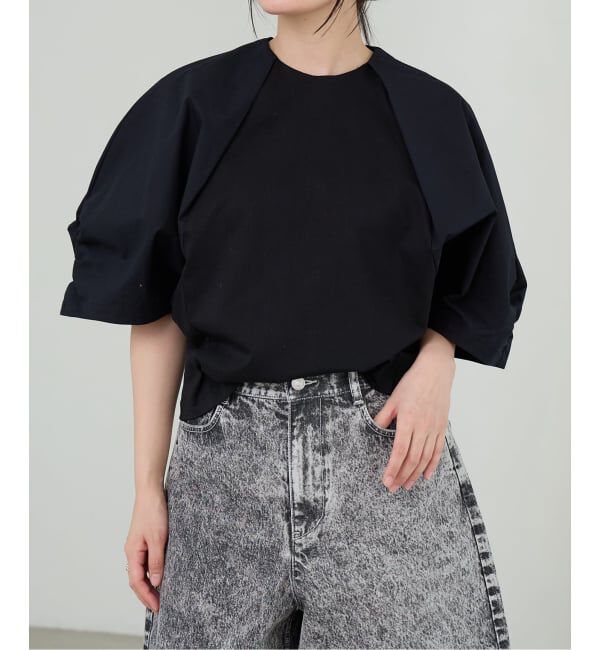 IENA LA BOUCLE「《洗濯機洗い可》IENA LA BOUCLE タイプライターコンビプルオーバー」|Tシャツ・カットソー|