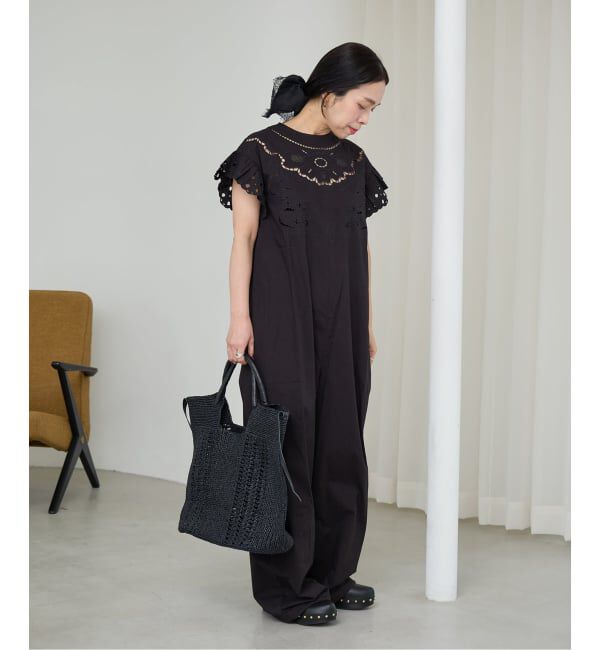 IENA LA BOUCLE「IENA LA BOUCLE カットワークオールインワン」|オールインワン|
