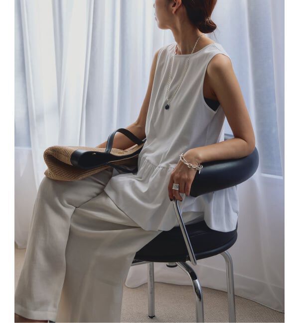 VERMEIL par iena「ペプラム ノースリーブプルオーバー」|Tシャツ・カットソー|
