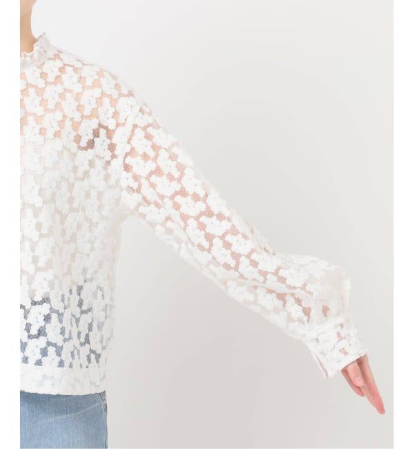 IENA「《追加》フラワー刺繍レース2WAYブラウス」|シャツ・ブラウス|