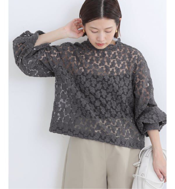 IENA「《追加》フラワー刺繍レース2WAYブラウス」|シャツ・ブラウス|