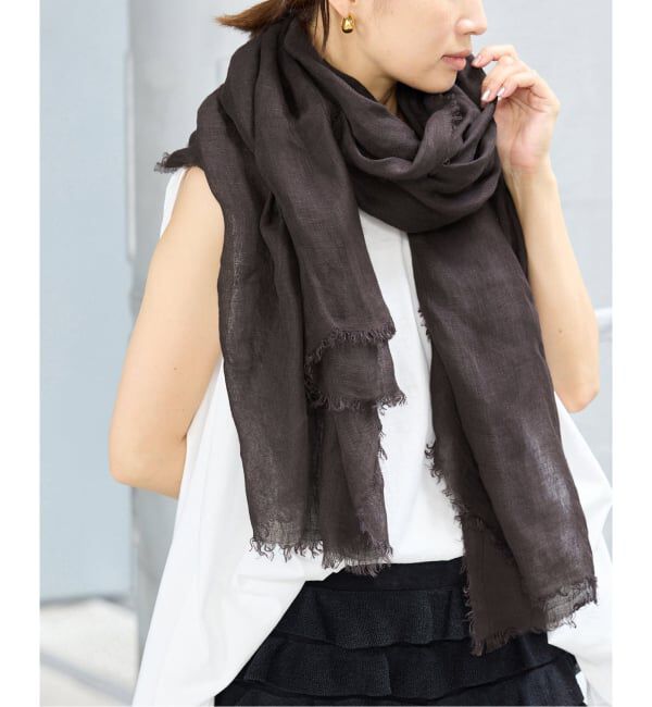 IENA「NIMNIMDUAI/ニムニムデュアイ PLAIN GAUZE STOLE ストール」|ストール|