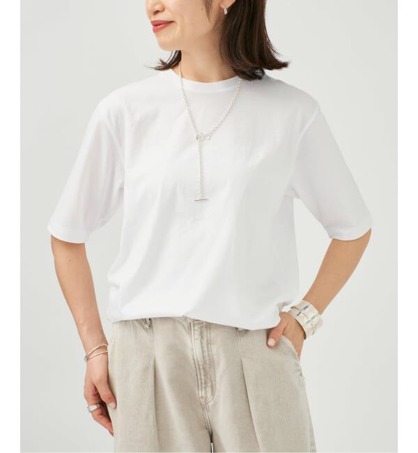 VERMEIL par iena「ディオラマ クルーネック Tシャツ」|Tシャツ・カットソー|ホワイト
