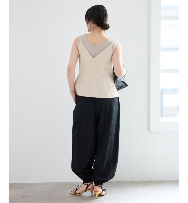 IENA「《セットアップ対応》ウォッシャブル リネン混シェイプジレ」|その他|