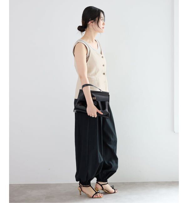 IENA「《セットアップ対応》ウォッシャブル リネン混シェイプジレ」|その他|