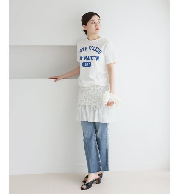 IENA「BLACK クロップドデニムパンツ」|デニム|