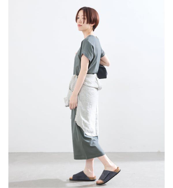 IENA「ATON/エイトン SUVIN 60/2 CAP SLEEVE DRESS ワンピース」|ワンピース|