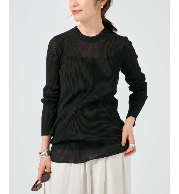 VERMEIL par iena「Raspail ラスパイユ Sheer Tシャツ RB-282」|Tシャツ・カットソー|ブラック