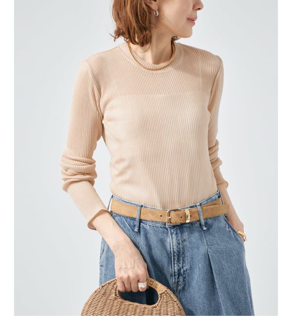 VERMEIL par iena「Raspail ラスパイユ Sheer Tシャツ RB-282」|Tシャツ・カットソー|ベージュ