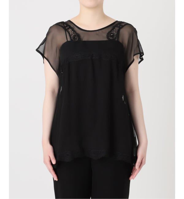 VERMEIL par iena「Raspail ラスパイユ Lace Swithed ブラウス RB-277」|シャツ・ブラウス|