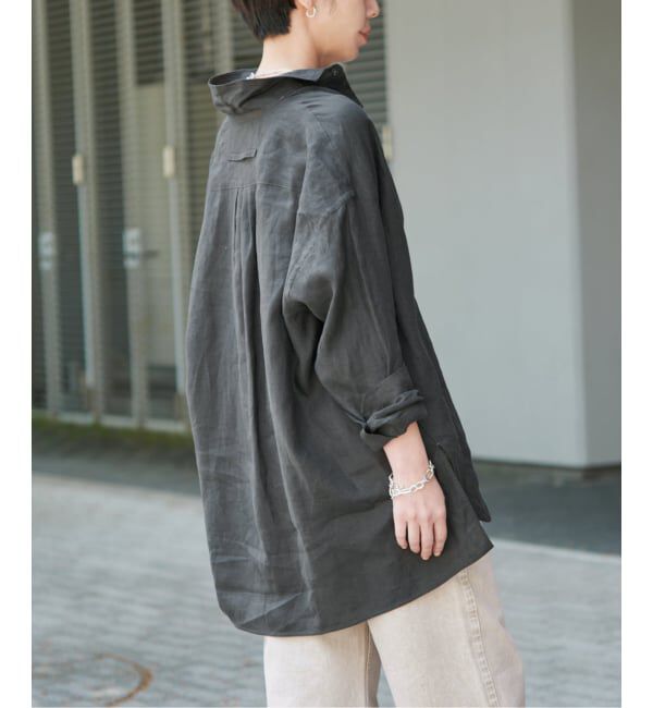 VERMEIL par iena「TICCA ティッカ 別注リネンスクエアビッグシャツ TBFS-543」|シャツ・ブラウス|
