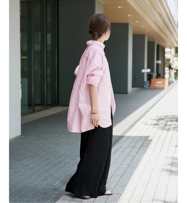 VERMEIL par iena「TICCA ティッカ 別注リネンスクエアビッグシャツ TBFS-543」|シャツ・ブラウス|