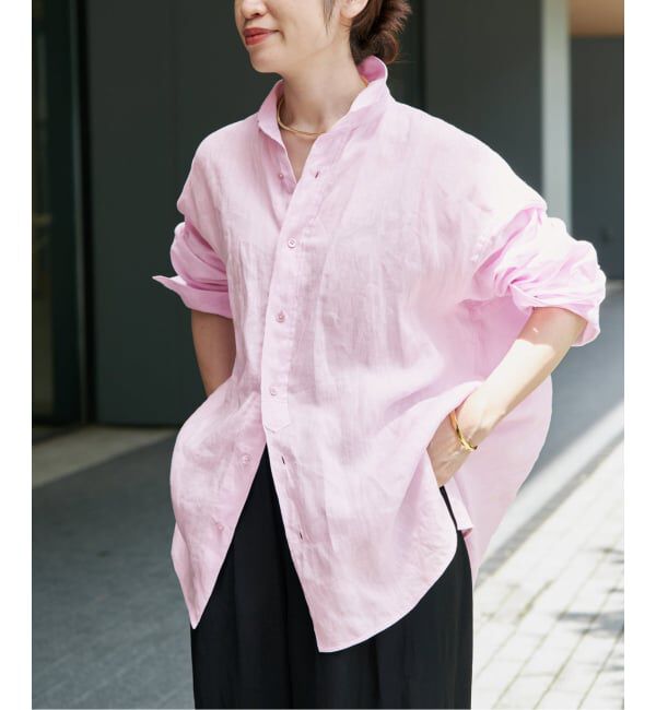 VERMEIL par iena「TICCA ティッカ 別注リネンスクエアビッグシャツ TBFS-543」|シャツ・ブラウス|
