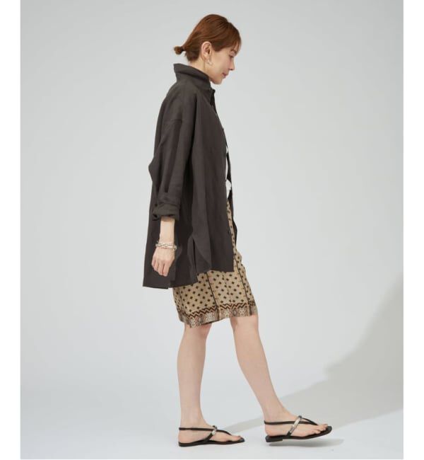 VERMEIL par iena「TICCA ティッカ 別注リネンスクエアビッグシャツ TBFS-543」|シャツ・ブラウス|