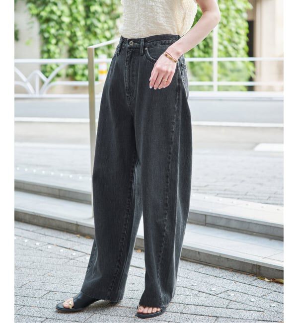 SLOBE IENA「LE DENIM ライトカーブバギーデニムパンツ」|デニム|