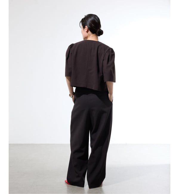 IENA「《セットアップ対応/一部店舗限定》カルゼショート丈パフジャケット」|その他|