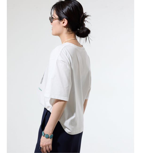 IENA「コットンフォトプリント ロゴTシャツ」|Tシャツ・カットソー|