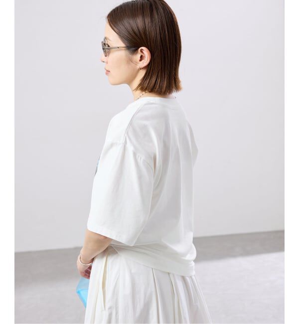IENA「コットンフォトプリント ロゴTシャツ」|Tシャツ・カットソー|