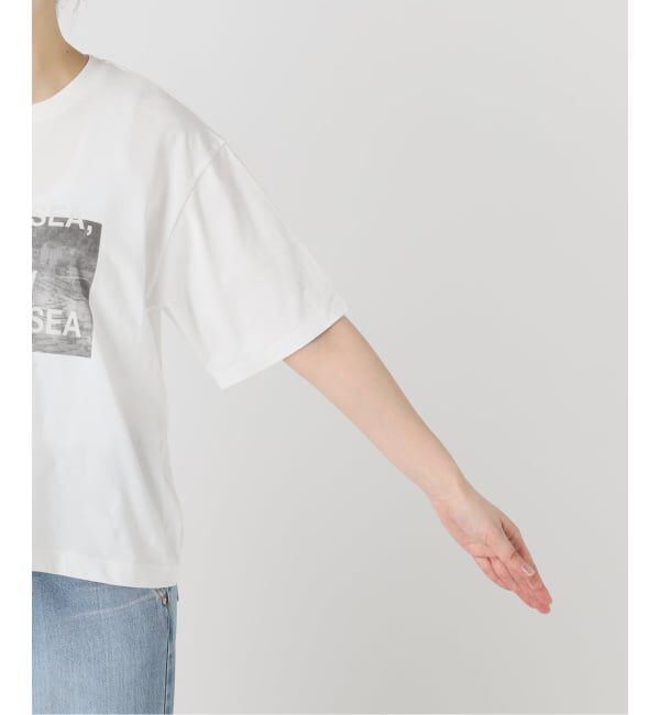 IENA「コットンフォトプリント ロゴTシャツ」|Tシャツ・カットソー|