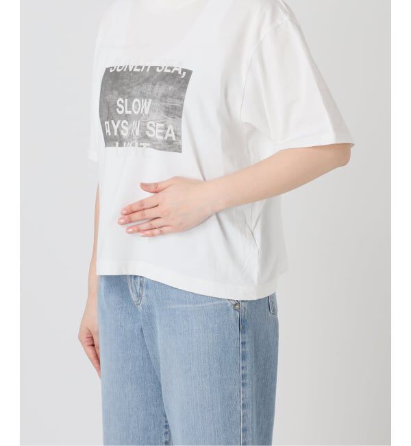 IENA「コットンフォトプリント ロゴTシャツ」|Tシャツ・カットソー|