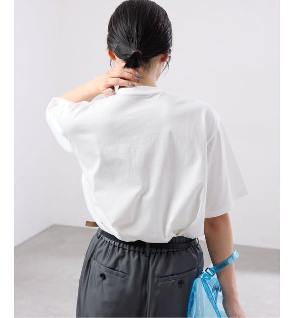 IENA「コットンフォトプリント ロゴTシャツ」|Tシャツ・カットソー|