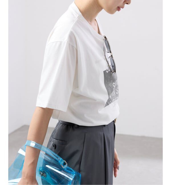 IENA「コットンフォトプリント ロゴTシャツ」|Tシャツ・カットソー|
