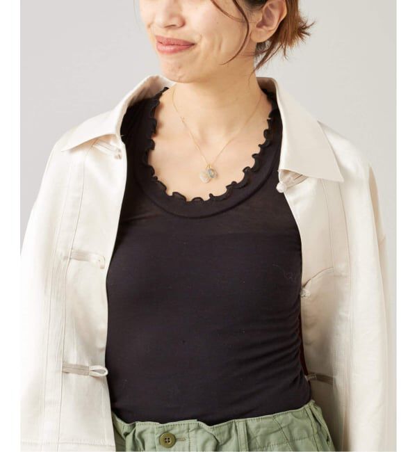 IENA LA BOUCLE「《追加予約》seamless basic./シームレスベーシック Flounce タンクトップ」|タンクトップ|