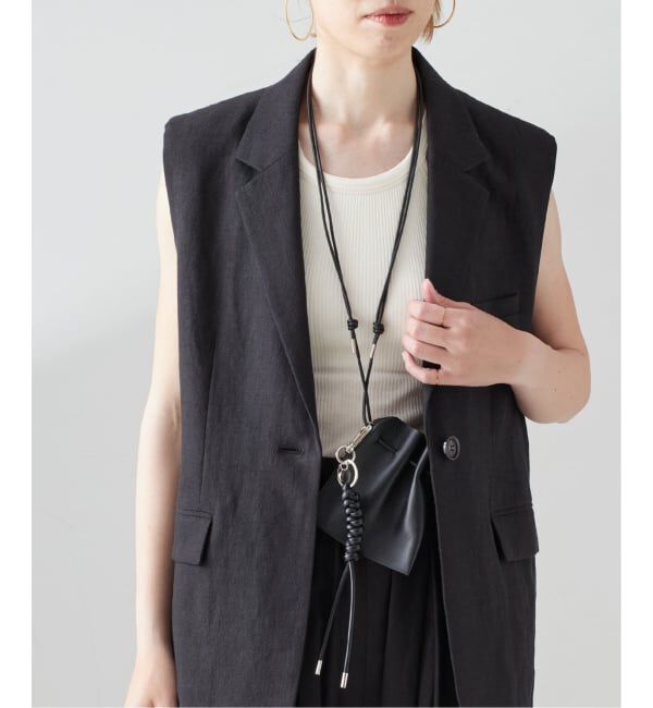 journal standard L'essage「《追加》【ITTI/イッチ】KINCHAKY POUCH + CHARM SET：巾着ポーチ」|その他|ブラック