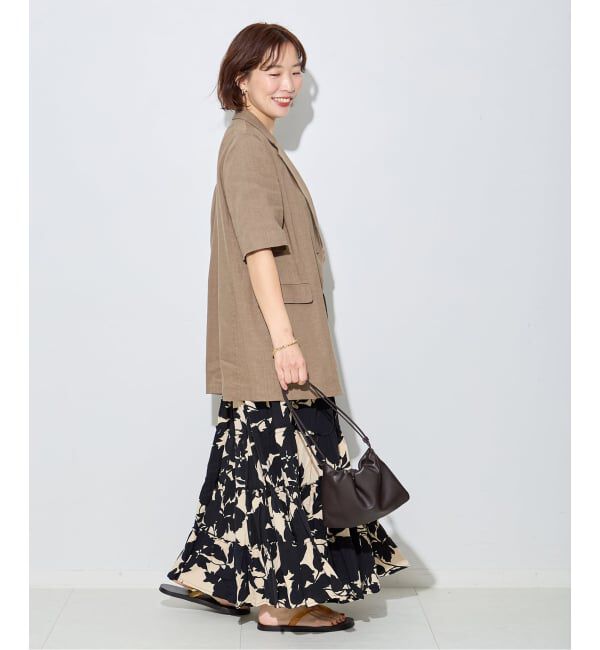 journal standard L'essage「別注【LUSANA / ルサーナ】RUFFLE TIRED MAXI SKIRT：スカート」|スカート|