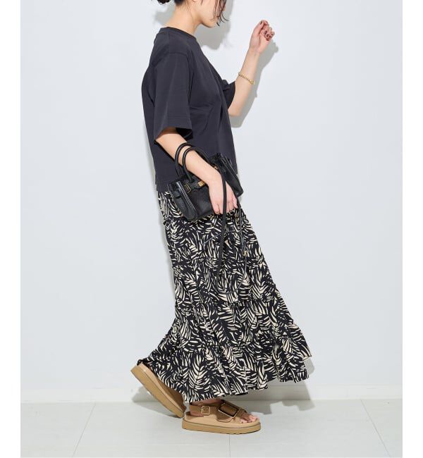 journal standard L'essage「別注【LUSANA / ルサーナ】RUFFLE TIRED MAXI SKIRT：スカート」|スカート|