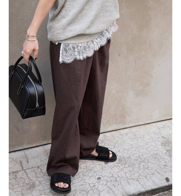 JOURNAL STANDARD「《追加2》ウォッシャブルコットンリネVISストレートパンツ」|その他|