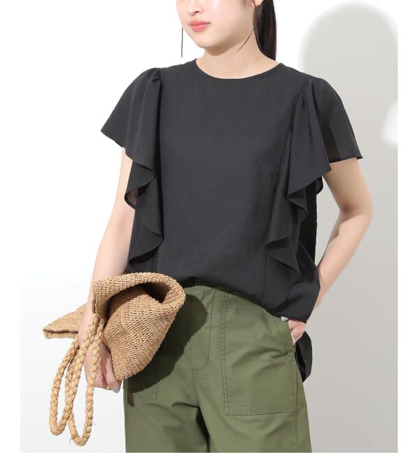JOURNAL STANDARD relume「ラミーボイルクロスラッフルブラウス」|シャツ・ブラウス|