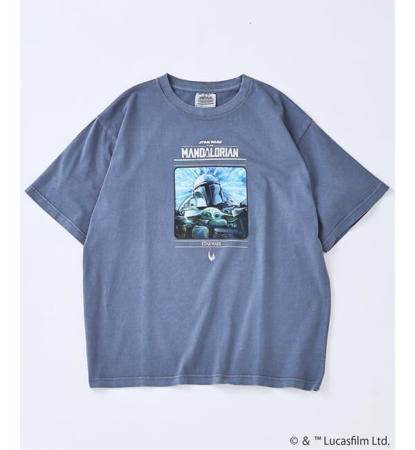 JOURNAL STANDARD「《予約》STAR WARS / スター・ウォーズ マンダロリアン プリント Tシャツ」|Tシャツ・カットソー|ブルー B