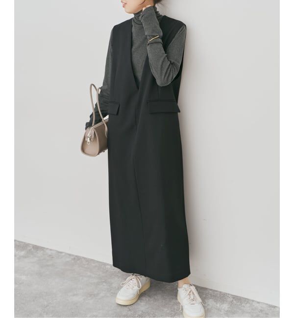 Spick and Span「《WEB限定 / 追加》ダブルクロスVネックワンピース」|ワンピース|