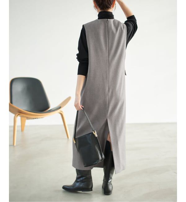 Spick and Span「《WEB限定 / 追加》ダブルクロスVネックワンピース」|ワンピース|