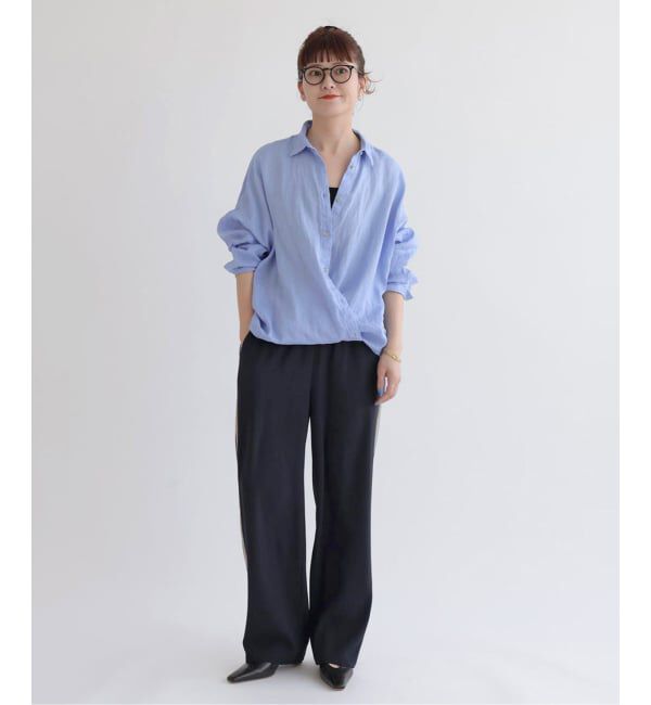 Spick and Span「《追加》 80リネンカシュクール ビッグシャツ」|シャツ・ブラウス|