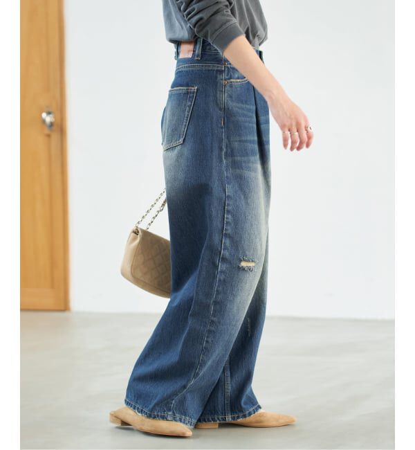 Spick and Span「《WEB限定サイズ有り / 追加》5 1/2 TUCKBARREL DENIM」|デニム|