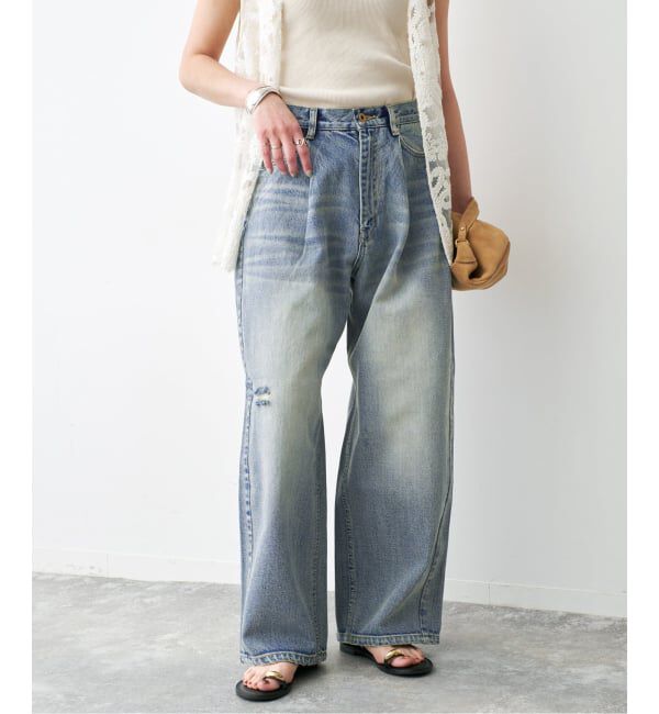Spick and Span「《WEB限定サイズ有り / 追加》5 1/2 TUCKBARREL DENIM」|デニム|