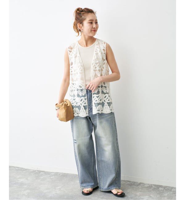 Spick and Span「《WEB限定サイズ有り / 追加》5 1/2 TUCKBARREL DENIM」|デニム|