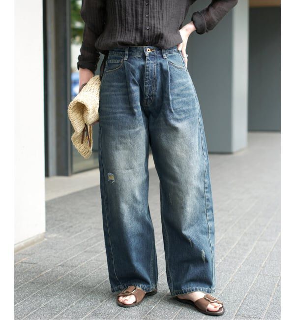 Spick and Span「《WEB限定サイズ有り / 追加》5 1/2 TUCKBARREL DENIM」|デニム|