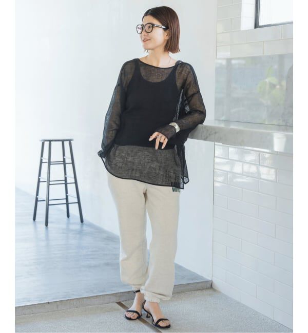 Spick and Span「《新色有り / 追加》メッシュリネンルーズプルオーバー」|シャツ・ブラウス|
