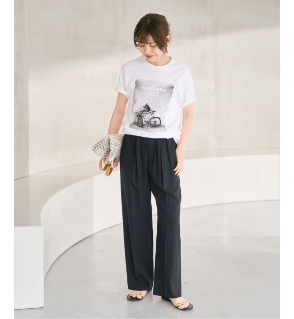 Spick and Span「《手洗い可》ハイブリッドリネンイージーパンツ」|スラックス|